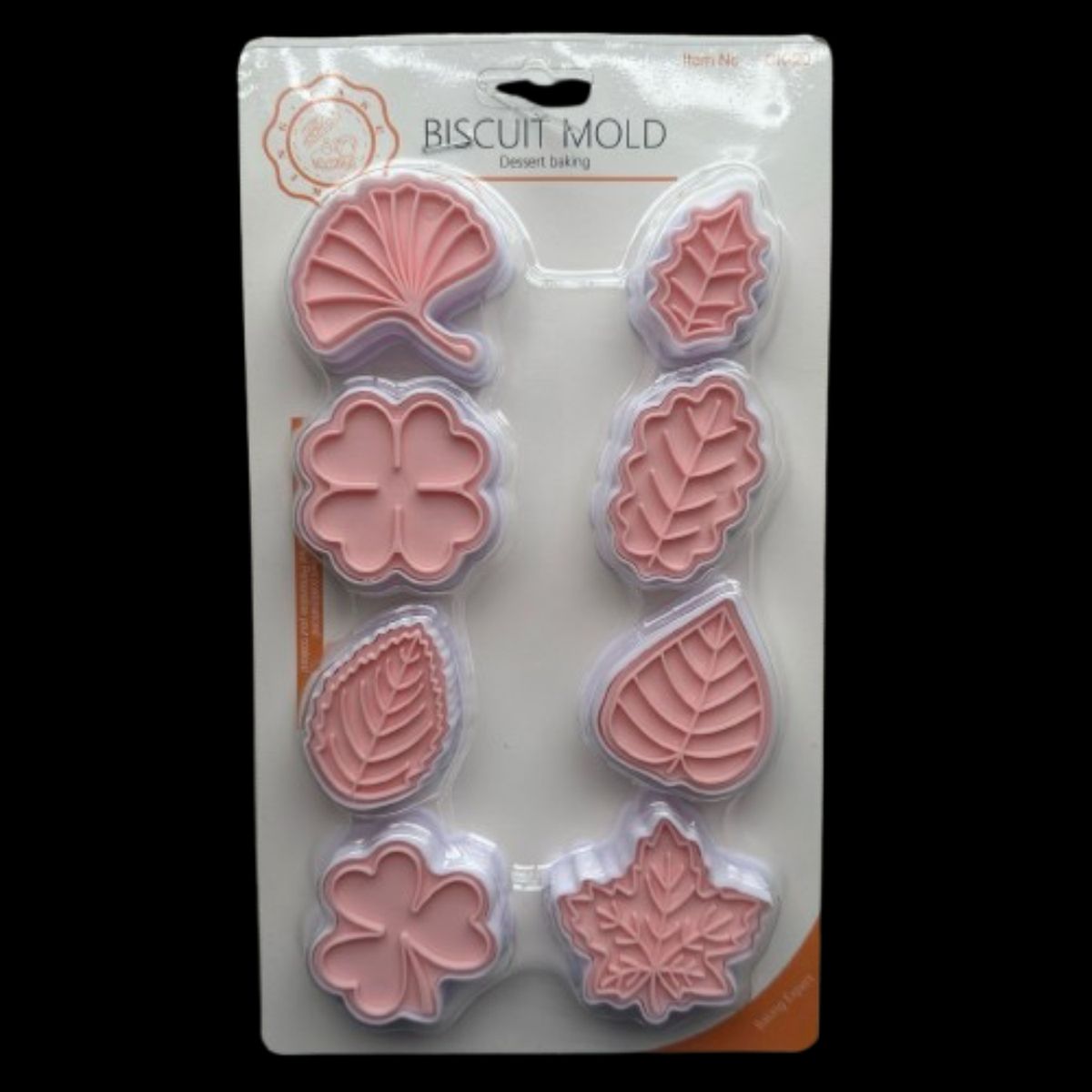 GENERICO - Cortador Galletas Hojas Estampadas 8 Diseños