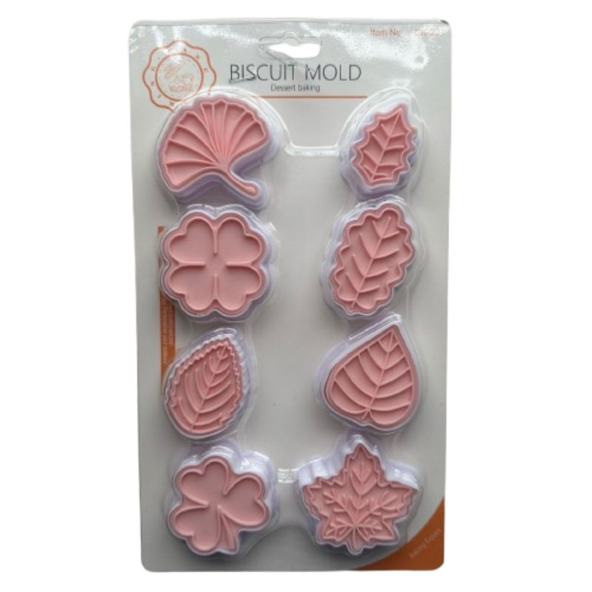 GENERICO - Cortador Galletas Hojas Estampadas 8 Diseños