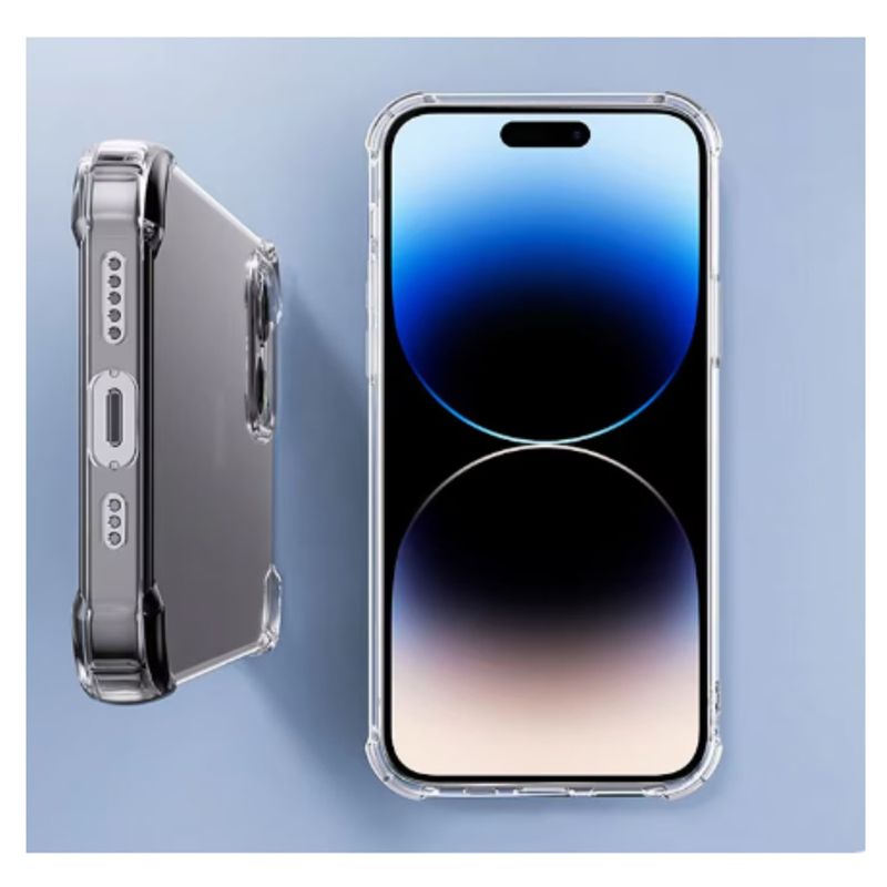 GENERICO - Carcasa Para iphone 16 PRO Transparente + Mica de Vidrio