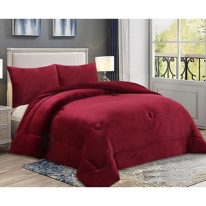 GENERICO - plumon grande king unicolor ROJO plush con chiporro quita frio TF