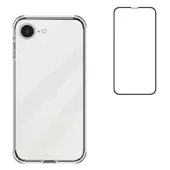 GENERICO - Carcasa Para iPhone 16E Transparente + Mica de Vidrio