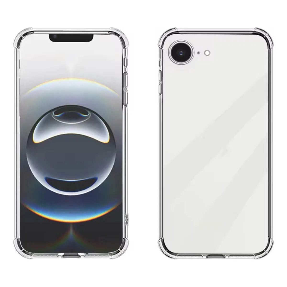 GENERICO - Carcasa Para iPhone 16E Transparente + Mica de Vidrio