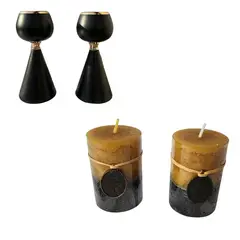 KIVARA - Regalo Dia De La Madre 2 Velas + 2 Candelabros