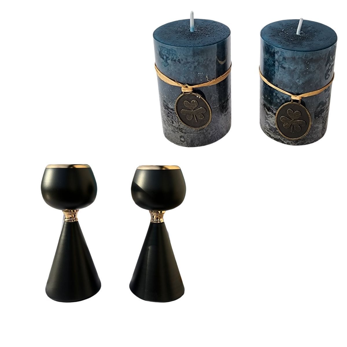KIVARA - Regalo Dia De La Madre 2 Velas + 2 Candelabros