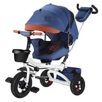 Triciclo Reversible Y Plegable Con Accesorios Azul
