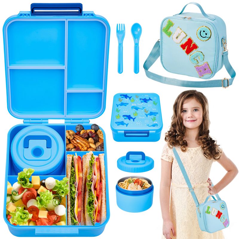 LUKOVEE - Bolso Lonchera Térmica Y Fiambrera Set Para Niños Adultos 2L