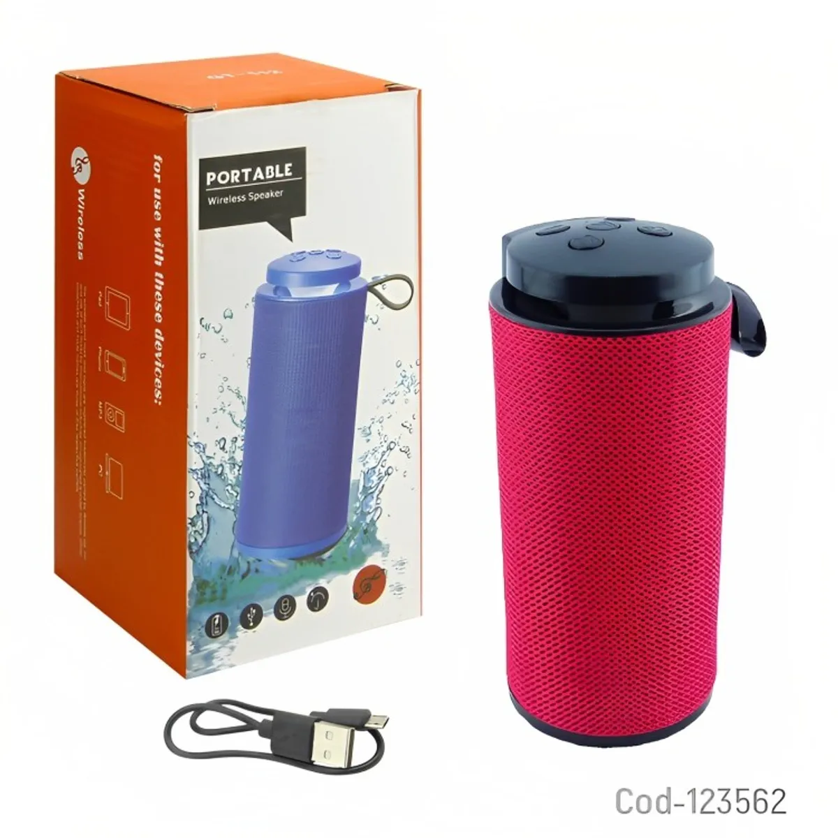 GENERICO - PARLANTE RECARGABLE BLUETOOTH MODGT-112 PORTABLE FMUSBTF