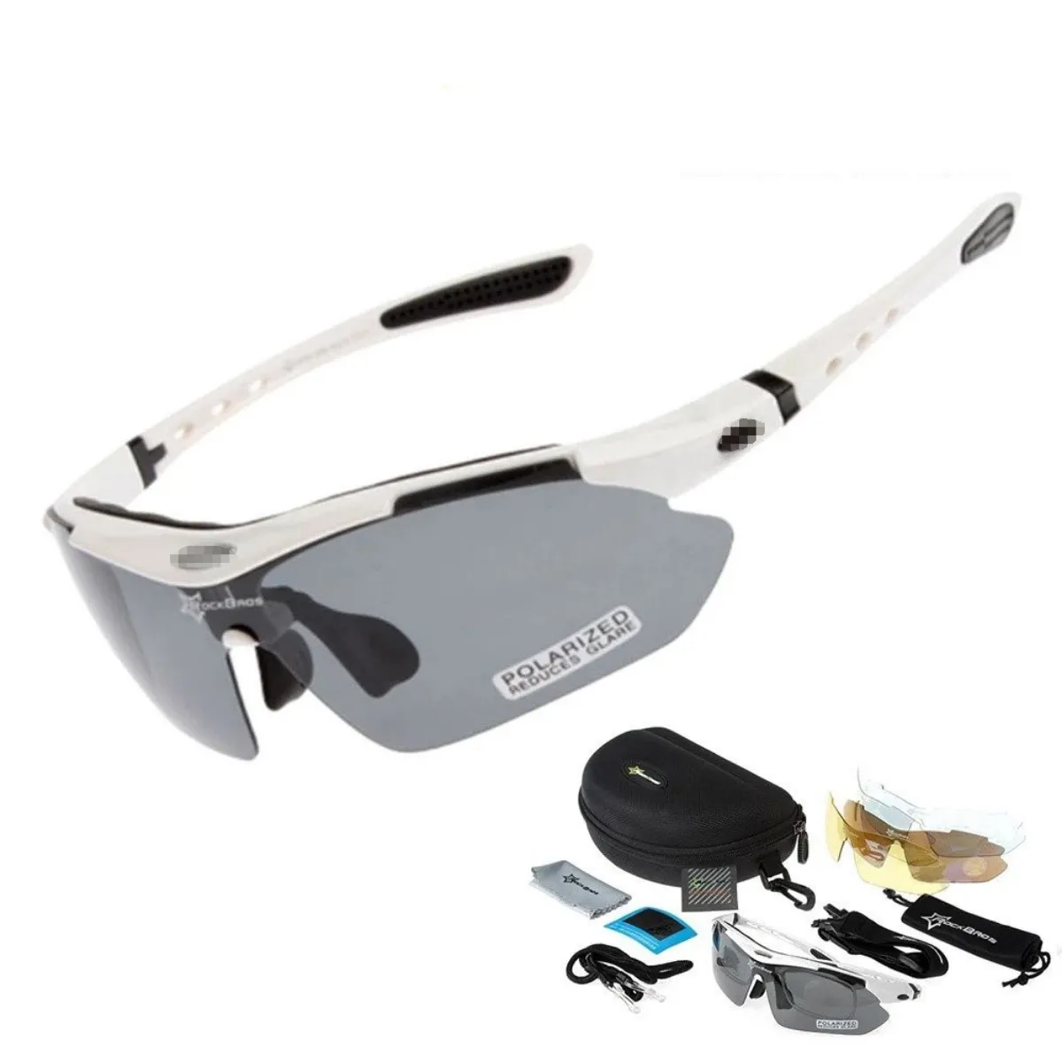 ROCKBROS - Lentes Rockbros Polarizados 5 Micas Blanco