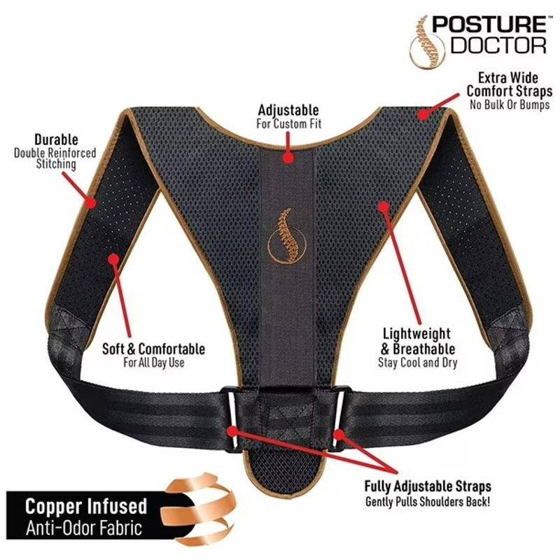 GENERICO - CORRECTOR DE POSTURA HOMBRE Y MUJER DR POSTURE ORIGINAL