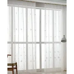 GENERICO - Pack de Visillo transparente con textura 140x230cm