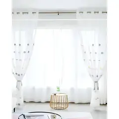 GENERICO - Pack de Visillo transparente con textura infantil 140x230cm