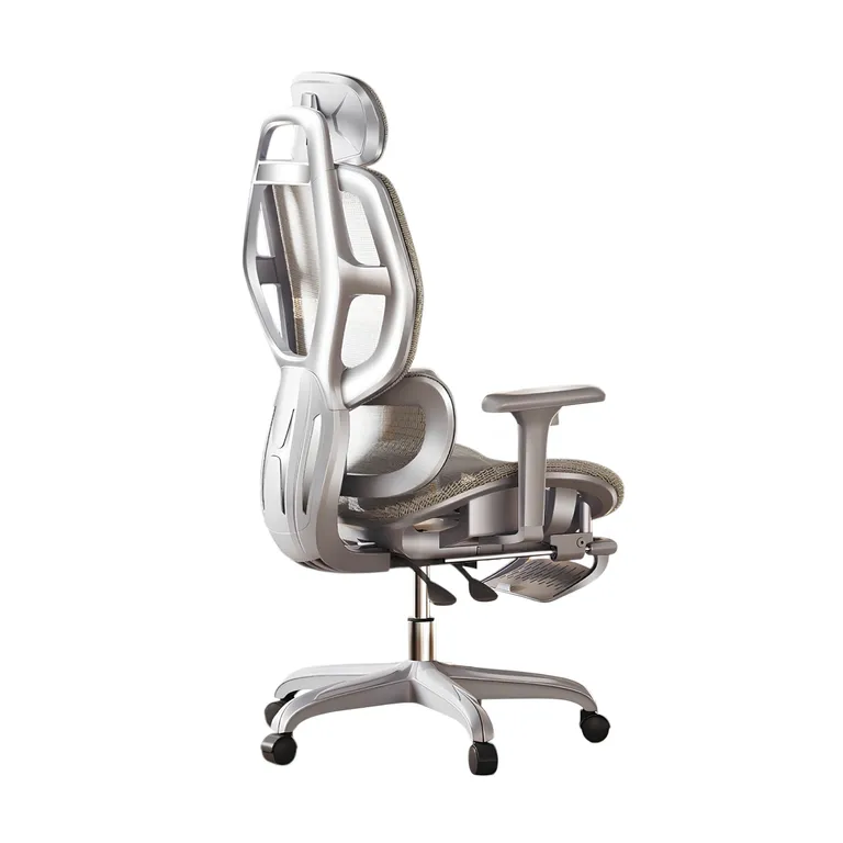 Silla De Escritorio Reclinable Premium E13 Gris Gris plata