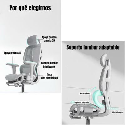 Imagen 2 del producto Silla De Escritorio Reclinable Premium E13 Gris