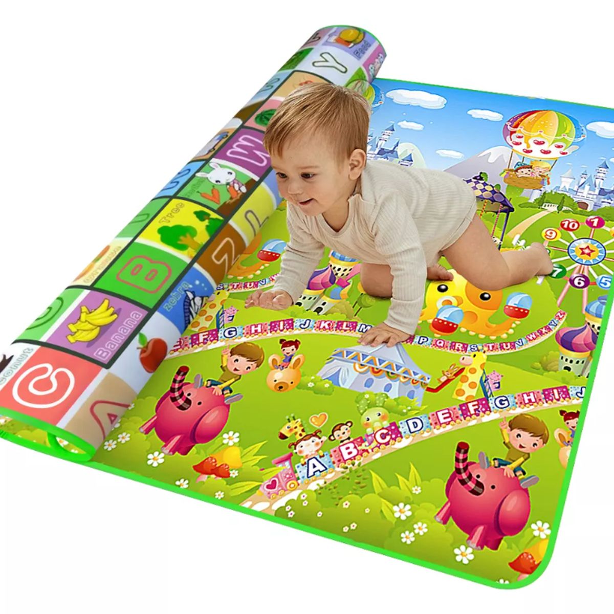 SUPERCENTER - Alfombra Antigolpes Bebes 180x200 Diseño Patio de Recreo