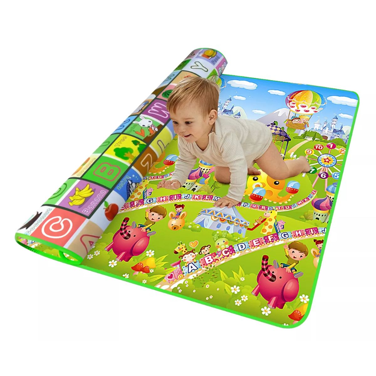 SUPERCENTER - Alfombra Antigolpes Bebes 180x200 Diseño Patio de Recreo