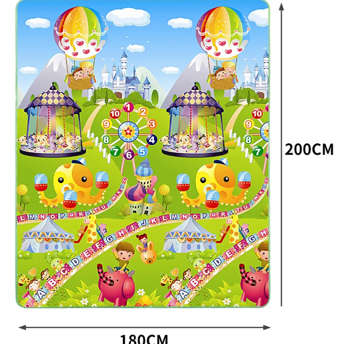 SUPERCENTER - Alfombra Antigolpes Bebes 180x200 Diseño Patio de Recreo