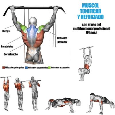 Imagen 2 del producto Barra De Ejercicios Ajustable Para Puerta Dominadaflexiones