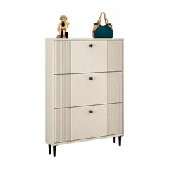 IDEEHOUSE - Zapatero Organizador 4 Niveles Con Patas 120cmx60cmx24cm Blanco