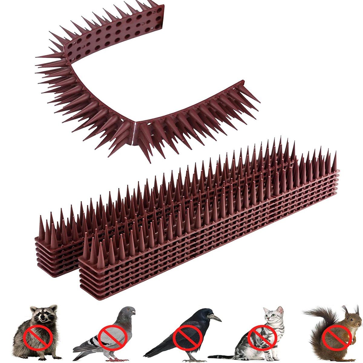 GENERICO - 8pcs Púas Repelente Palomas Anti Aves Pajaros Ahuyentado