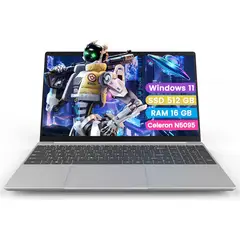 GENERICO - 15.6 Pulgadas N5095 4c4t 2.9ghz Laptop 16gb Ddr4 512gb Ssd Ñ Plateado