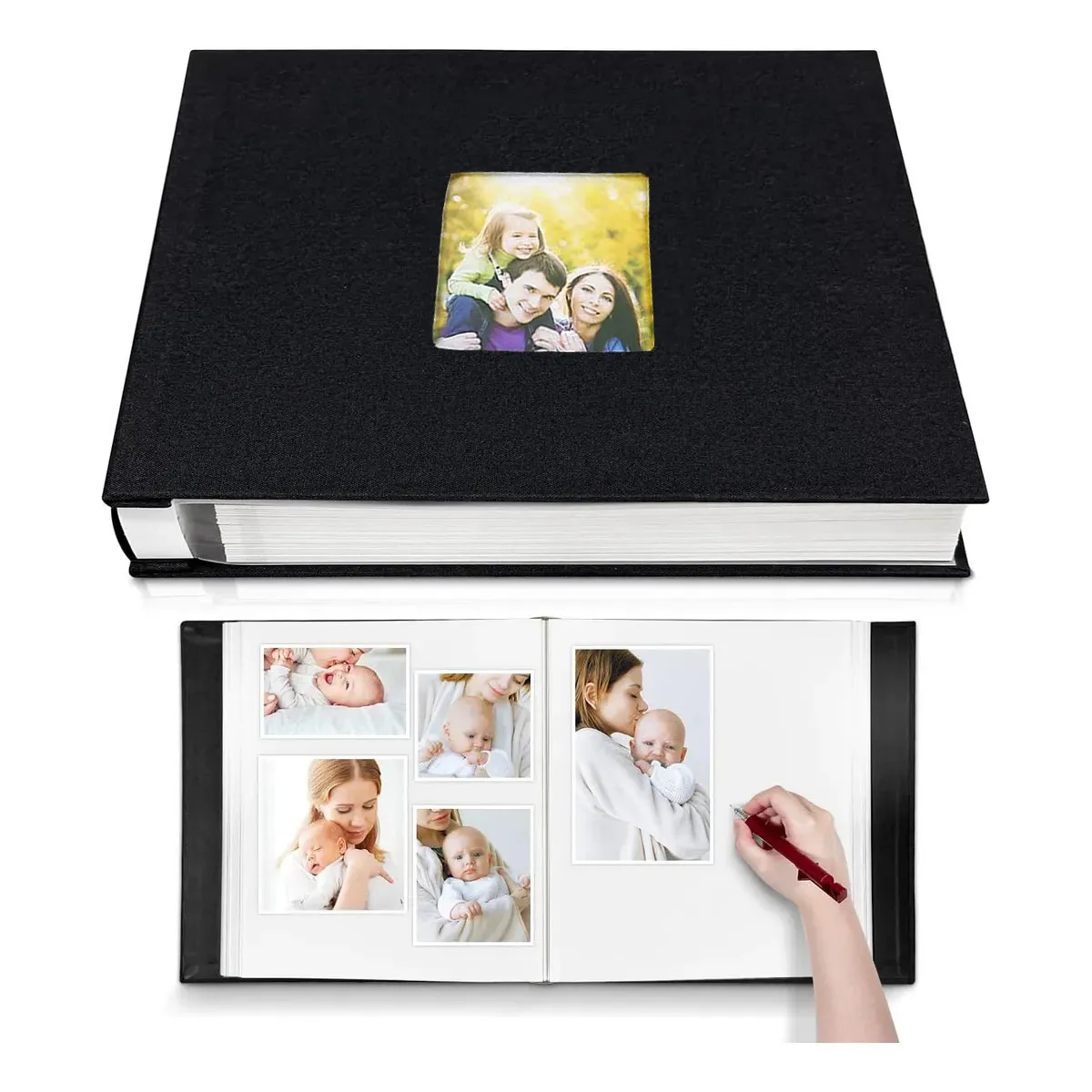 KUANGYE - Álbum De Fotos Grande Autoadhesivo Diy 40 Páginas En Blanco