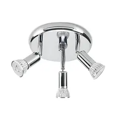 MMDH - LED Plafón redondo cromado para balcón cocina