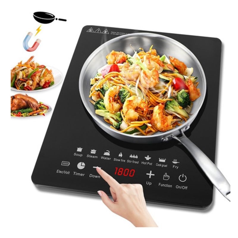 GENERICO - Digital Parrilla Eléctrica Inducción 2200w Control Tactil