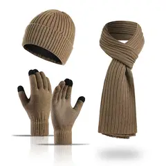 TIOZONEY - Pack Gorro, Bufanda y Guantes