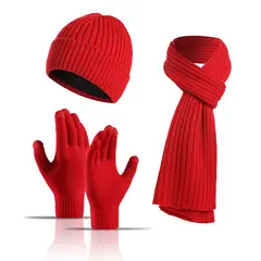TIOZONEY - Pack Gorro, Bufanda y Guantes