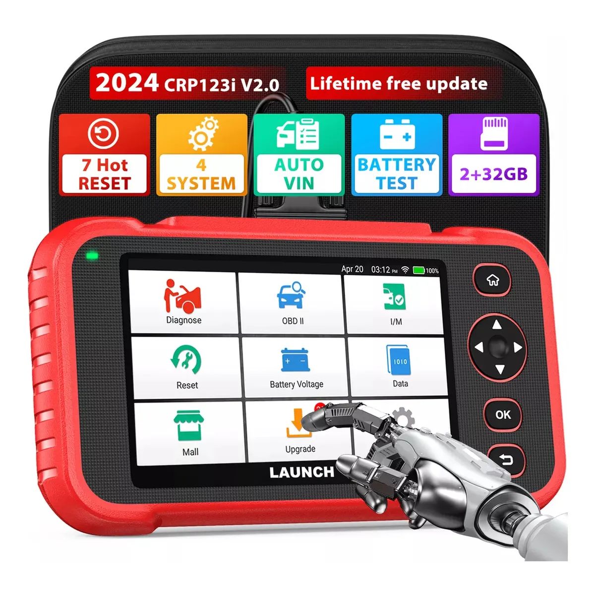 LAUNCH - Escaner Automotriz Multimarca Launch Obd2 V2.0 Con 4 Sistema