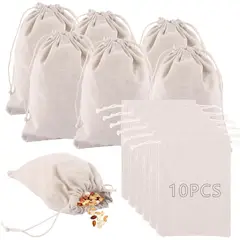 KUANGYE - 10 Bolsa De Tela Crea Tipo Saquito 15x20 Cm Fruta Bolsa