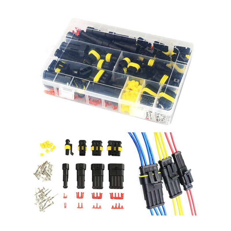 GENERICO - Set 352 Conectores Eléctricos Impermeables 2 Pines 12v