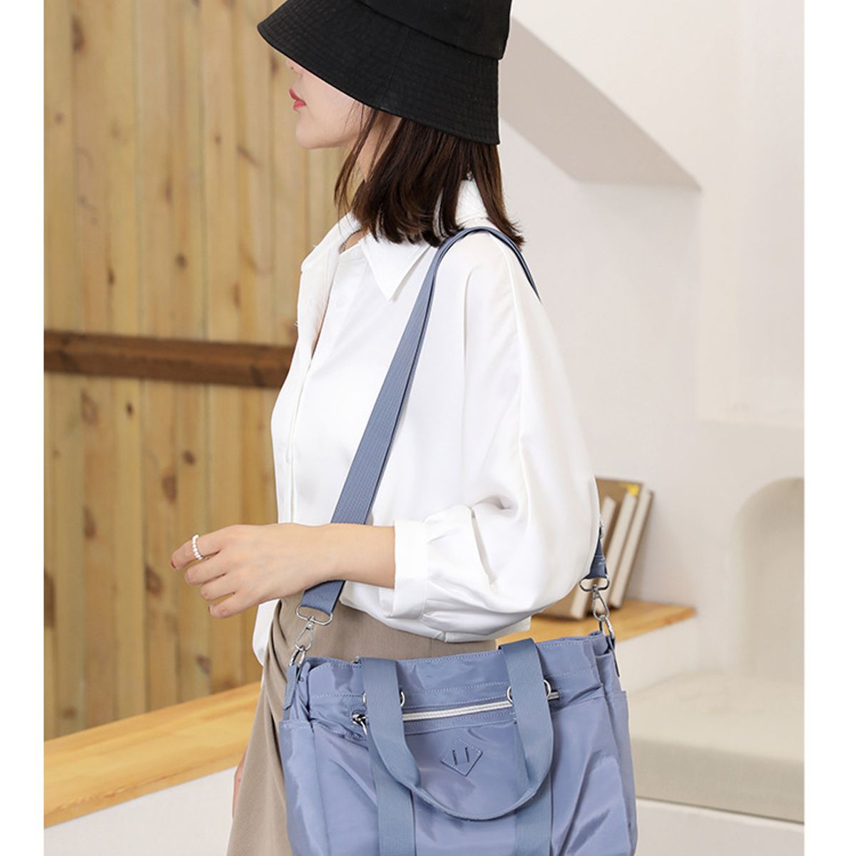 TIOZONEY - Bolso bandolera multicapa de gran capacidad