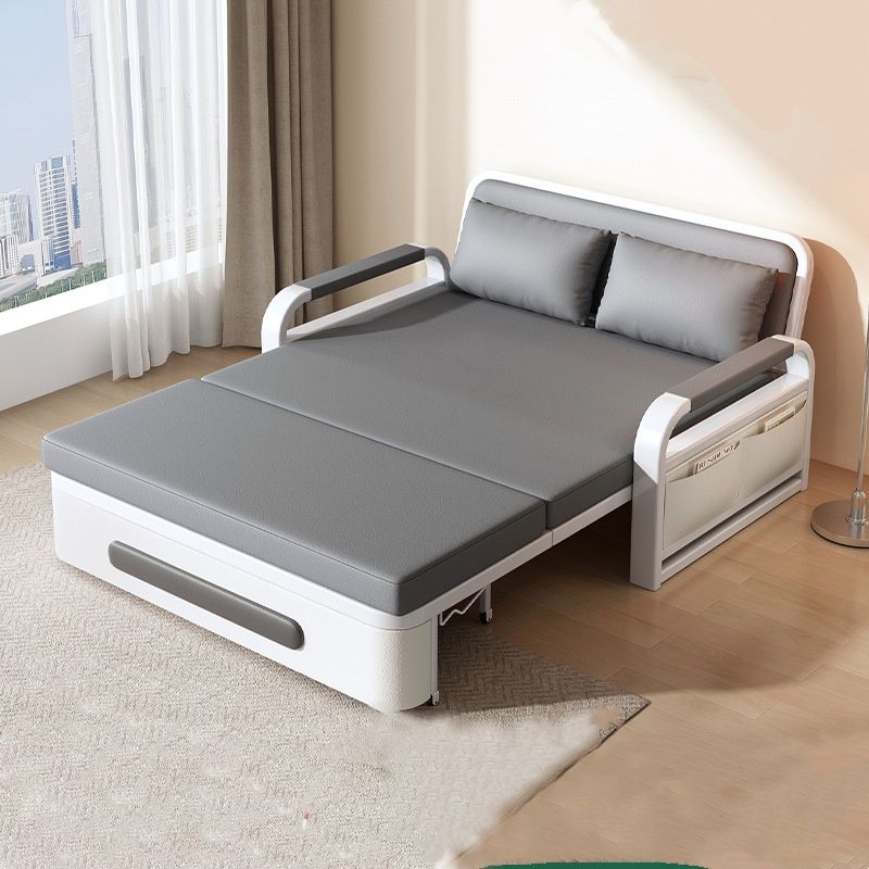 YOMYM - Sofá Cama Plegable Gris 65×158×192cm Con Bolsa De Almacenamiento