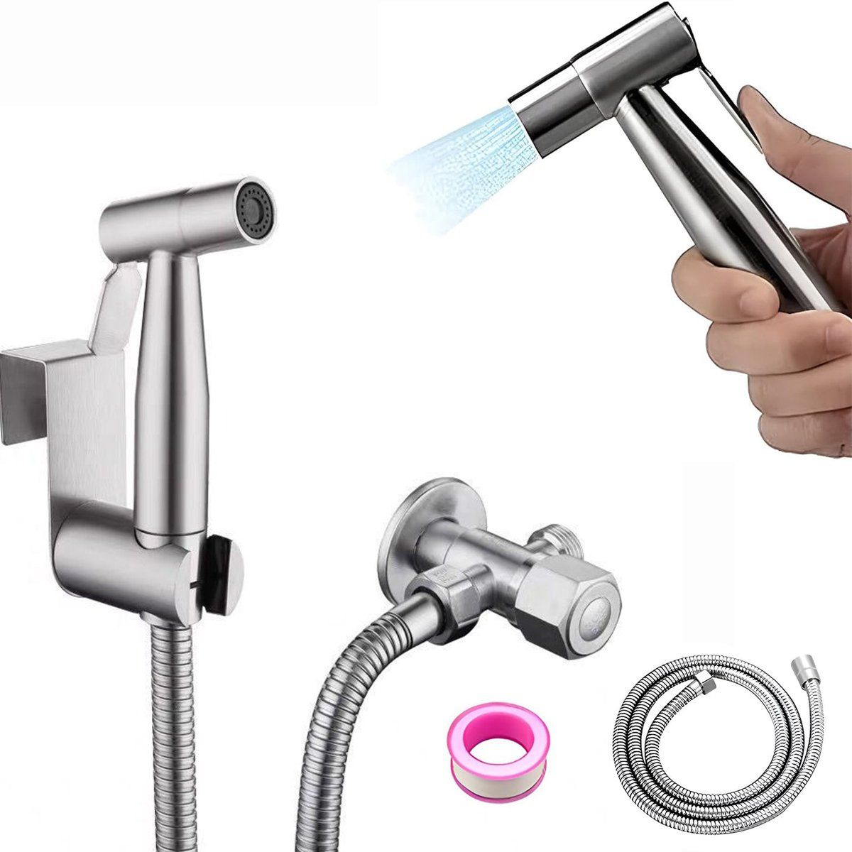 GENERICO - Bidet Acero InoxidableGrifo Portatil  Kit Ducha De Lavabo