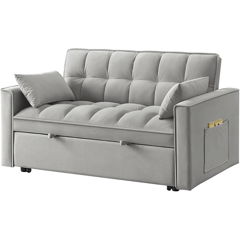 YOMYM - Sofa Cama Cuero Sintetico Base De Fierro Almacenable 140×98×82 cm