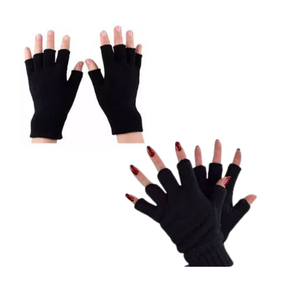 EKOL TACTICA MILITAR - Guante De Lana Sin Dedos Medio Dedo Cómodo De Invierno