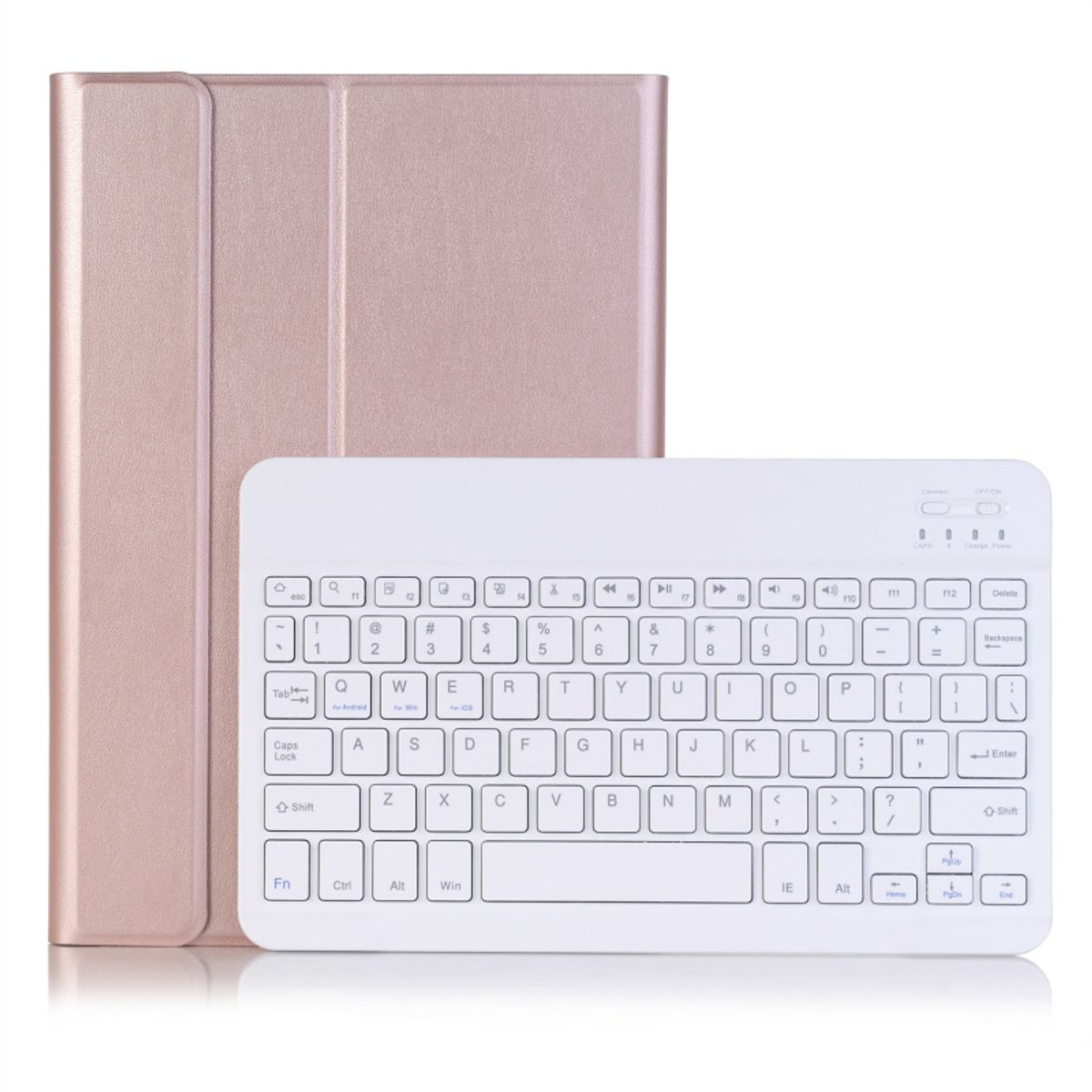 RENVMEXY - Funda Teclado Rosa Oro para Samsung Tab A8 2021