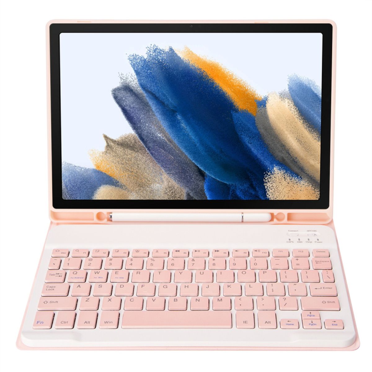 RENVMEXY - Funda Teclado Rosa Melón para Samsung Tab A8 2021