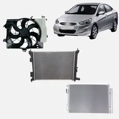 GENERICO - Radiador + Electro + Conden Hyundai Accent Rb 2011-2021 1r