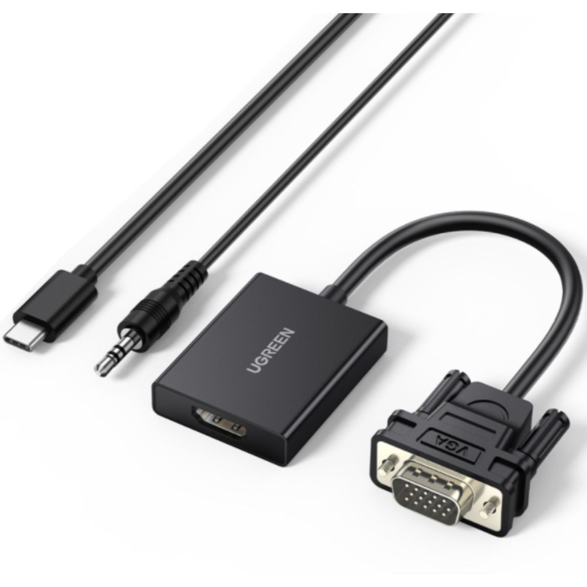 UGREEN - Convertidor VGA a HDMI + Audio 35mm Ugreen