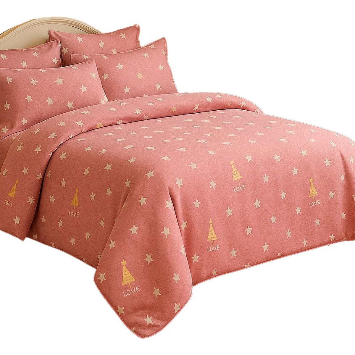 ARMONIA - Sábana 2 Plazas 800 Hilos - Diseño Americano Rosa - 810