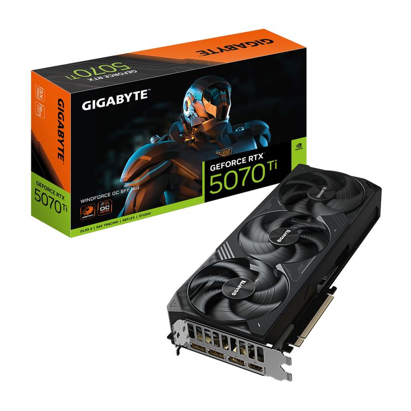 GIGABYTE - Tarjeta de Video GIGABYTE Nvidia GeForce RTX 5070 Ti WINDFORCE OC SFF