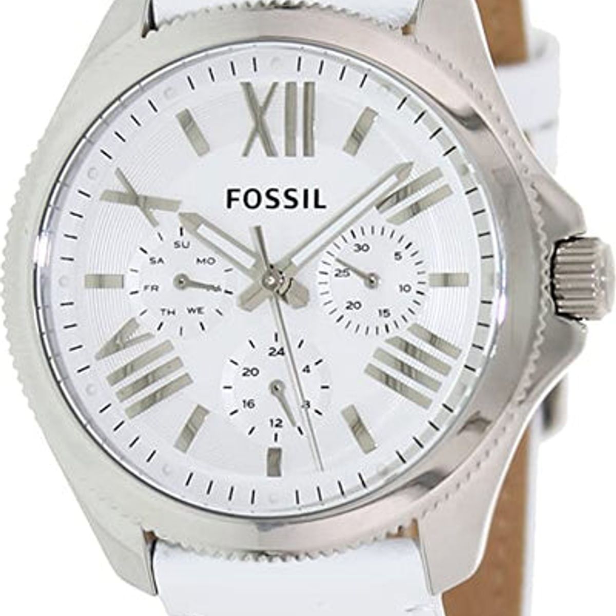 FOSSIL - Reloj Fossil Cecile AM4484 Blanco De Cuero Piel Para Mujer.