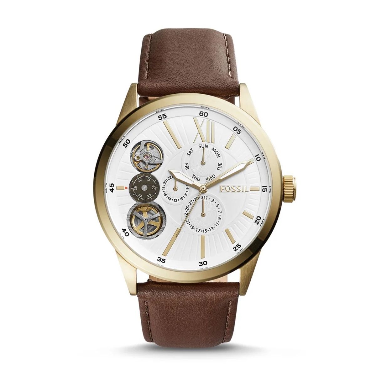 FOSSIL - Reloj Fossil Classic BQ2218 Marrón De Cuero Piel Para Hombre.