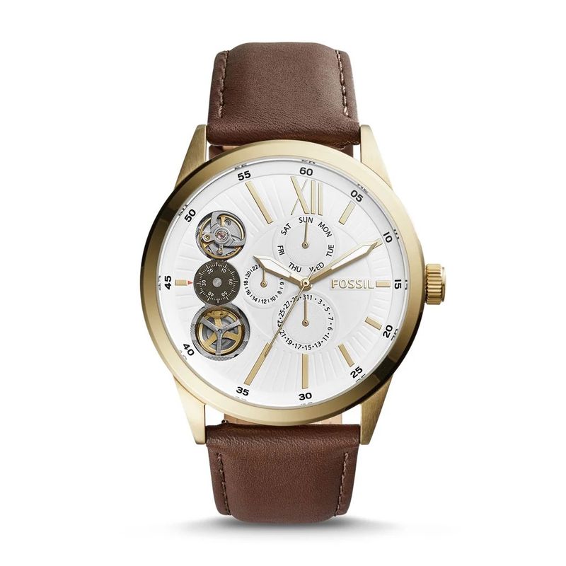 FOSSIL - Reloj Fossil Classic BQ2218 Marrón De Cuero Piel Para Hombre.
