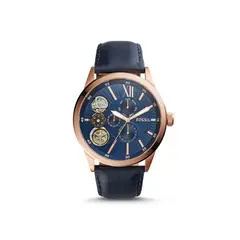 FOSSIL - Reloj Classic BQ2219 Azul De Cuero Piel Para Hombre.