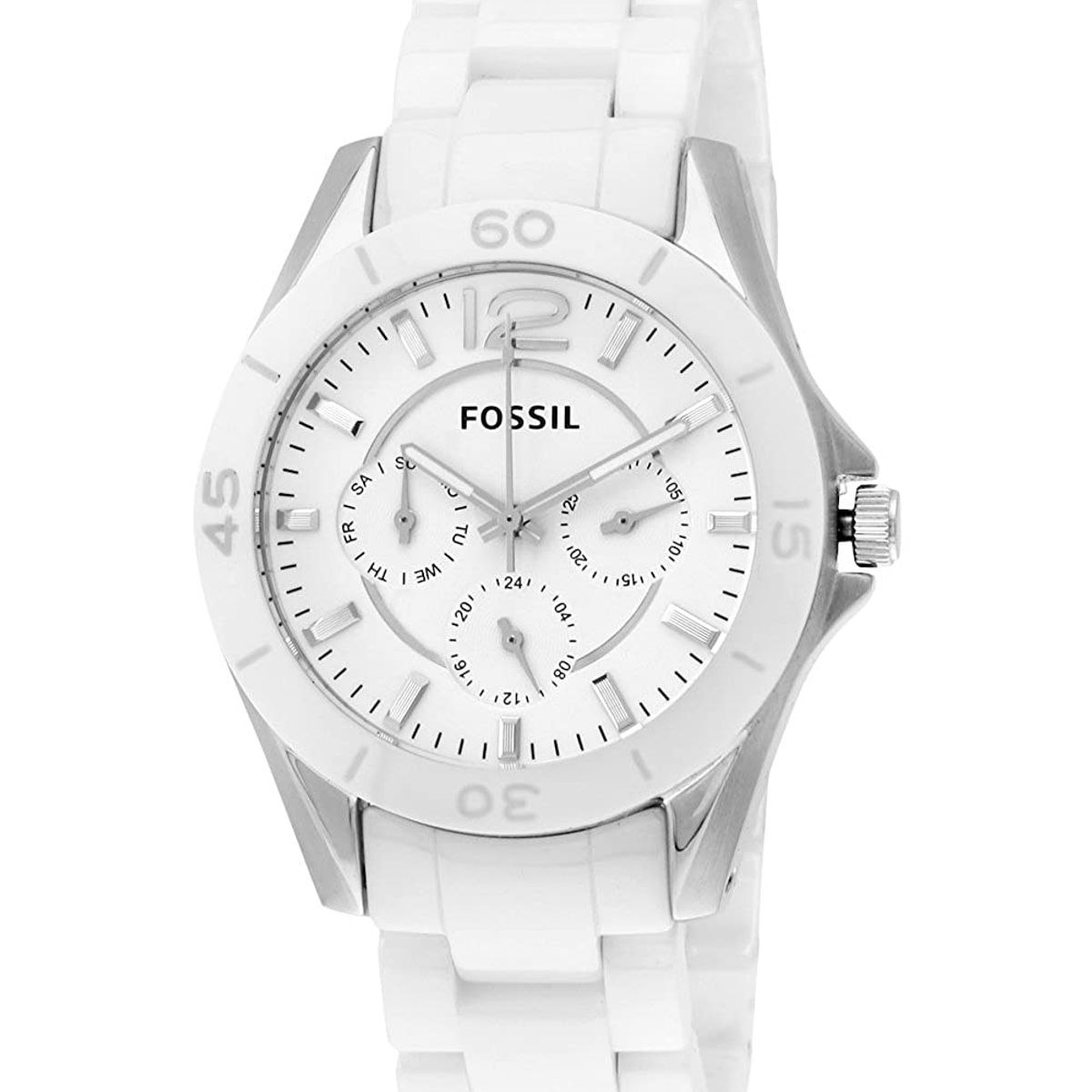 FOSSIL - Reloj Fossil Cerámica CE1002 Blanco De Cerámica Para Mujer.