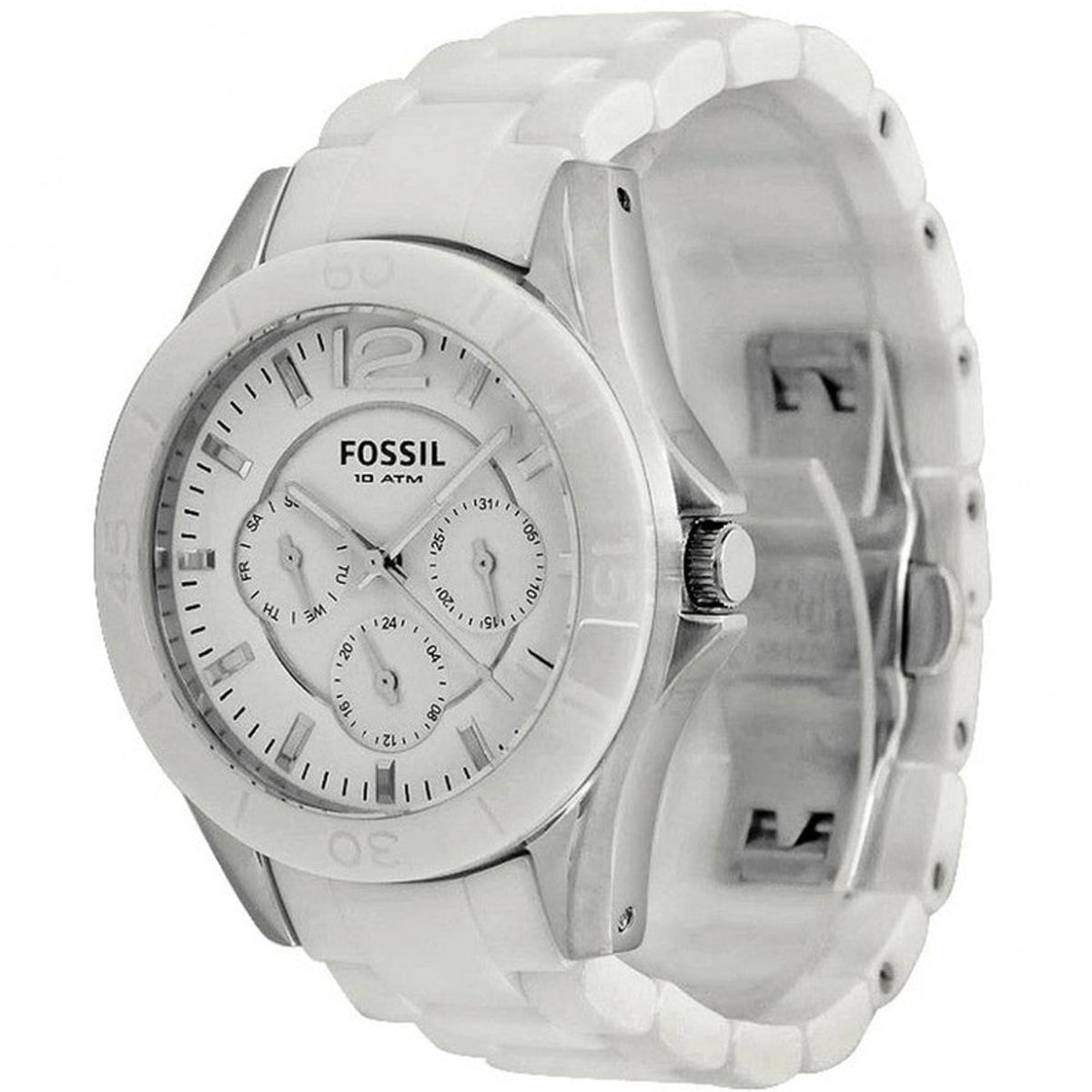 FOSSIL - Reloj Fossil Cerámica CE1002 Blanco De Cerámica Para Mujer.