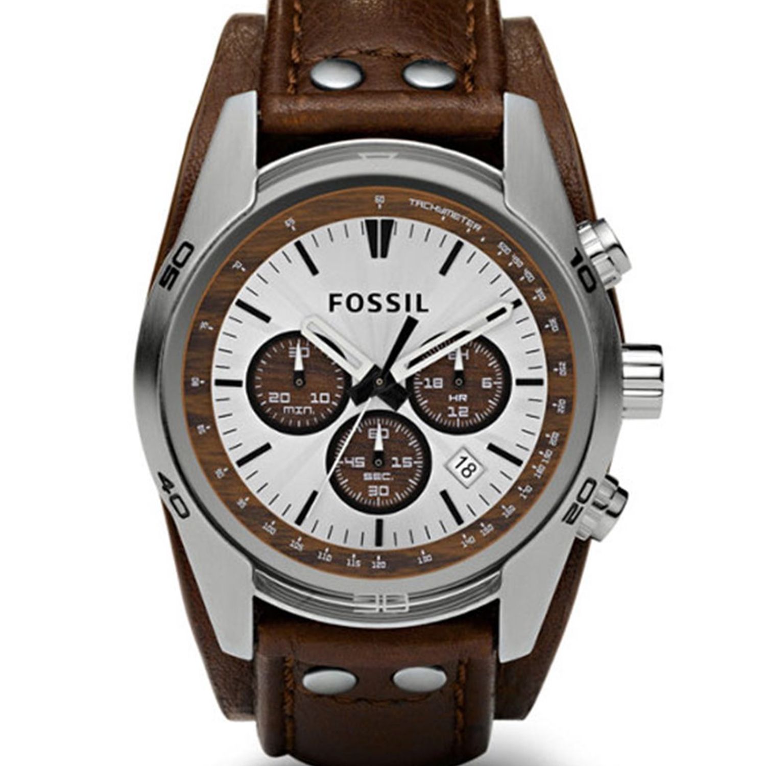 FOSSIL Reloj Fossil Coachman CH2565 Marrón De Cuero Piel Para